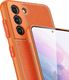 Hurtel Dux Ducis Yolo eleganckie etui pokrowiec ze skóry ekologicznej Samsung Galaxy S21+ 5G (S21 Plus 5G) pomarańczowy 7