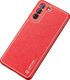 Hurtel Dux Ducis Yolo eleganckie etui pokrowiec ze skóry ekologicznej Samsung Galaxy S21+ 5G (S21 Plus 5G) czerwony 4