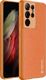 Hurtel Dux Ducis Yolo eleganckie etui pokrowiec ze skóry ekologicznej Samsung Galaxy S21 Ultra 5G pomarańczowy 1