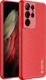 Hurtel Dux Ducis Yolo eleganckie etui pokrowiec ze skóry ekologicznej Samsung Galaxy S21 Ultra 5G czerwony 1