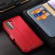 Hurtel Dux Ducis Hivo skórzane etui z klapką pokrowiec ze skóry naturalnej portfel na karty i dokumenty Samsung Galaxy S21+ 5G (S21 Plus 5G) czerwony 9