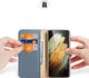 Hurtel Dux Ducis Hivo skórzane etui z klapką pokrowiec ze skóry naturalnej portfel na karty i dokumenty Samsung Galaxy S21 Ultra 5G niebieski 2