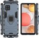 Hurtel Ring Armor pancerne hybrydowe etui pokrowiec + magnetyczny uchwyt Samsung Galaxy A42 5G niebieski 3