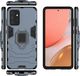 Hurtel Ring Armor pancerne hybrydowe etui pokrowiec + magnetyczny uchwyt Samsung Galaxy A72 4G niebieski 3
