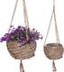 Home Styling Collection Doniczka osłonka WISZĄCA wiklinowa pleciona kwietnik wiszący BOHO na roślinę kwiat 30 cm 1