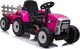 Lean Cars Traktor na Akumulator z Przyczepą XMX611 Różowy 6
