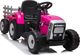 Lean Cars Traktor na Akumulator z Przyczepą XMX611 Różowy 8