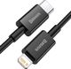 Kabel USB Baseus USB-C - Lightning 1 m Czarny (BSU2666BLK) 1