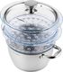Florina GARNEK DO GOTOWANIA NA PARZE SATINA 20CM INOX 3-ELEM. (GARNEK 2,5L, 2X SZKLANY PARNIK 1,9L, POKRYWKA) 3