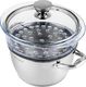 Florina GARNEK DO GOTOWANIA NA PARZE SATINA 20CM INOX 3-ELEM. (GARNEK 2,5L, SZKLANY PARNIK 1,9L, POKRYWKA) 2