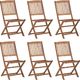 vidaXL Składane krzesła ogrodowe 6 szt., lite drewno akacjowe 1