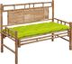 vidaXL Ławka ogrodowa z poduszką, 120 cm, bambusowa 1