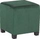 Shumee Welurowy fotel z podnóżkiem zielony SANDSET 6