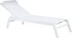 Shumee Leżak ogrodowy biały CATANIA II 1