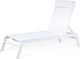 Shumee Leżak ogrodowy biały CATANIA II 2