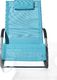 Shumee Leżak ogrodowy turkusowy CARANO 3