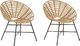 Shumee Zestaw 2 krzeseł rattanowy jasnobrązowy ACERRA 1