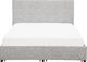 Shumee Łóżko z szufladami tapicerowane 140 x 200 cm jasnoszare LA ROCHELLE 3