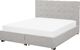 Shumee Łóżko z szufladami tapicerowane 140 x 200 cm jasnoszare LA ROCHELLE 4