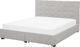 Shumee Łóżko z szufladami tapicerowane 160 x 200 cm jasnoszare LA ROCHELLE 4
