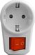 Orno ORNO Rozgałęźnik Adapter 2P-Z(Typ F) z włącznikiem 1