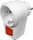 Orno ORNO Rozgałęźnik Adapter 2P-Z(Typ F) z włącznikiem 2