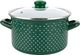 Emalia Pleszew Garnek emaliowany na indukcję Emalia Polska Pleszew Retro 20 cm 4,1 l zielony 1