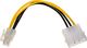 Akyga Molex - ATX/EPS 4-pin, 0.15m, Żółty (AK-CA-12) 1