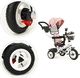 Ecotoys Rower trójkołowy obracany daszek pompowane koła 5