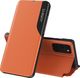 Hurtel Eco Leather View Case elegancki futerał etui z klapką i funkcją podstawki Samsung Galaxy A32 4G pomarańczowy 1