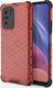 Hurtel Honeycomb etui pancerny pokrowiec z żelową ramką Xiaomi Redmi K40 Pro+ / K40 Pro / K40 / Poco F3 czerwony 1