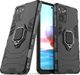 Hurtel Ring Armor pancerne hybrydowe etui pokrowiec + magnetyczny uchwyt Xiaomi Redmi Note 10 / Redmi Note 10S czarny 2