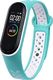 Hurtel Zamienna silikonowa opaska pasek do Xiaomi Mi Band 5 Dots turkusowo-biały 1