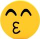 Powerbank Cat Ear Emotikona Kiss Emoji 2 2600 mAh Żółty 1
