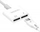 Adapter USB Somostel SMS-BZ06 USB-C - Jack 3.5mm + USB-C Biały (28857) 2