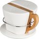 Lumarko regular solniczka i pieprzniczka porcelanowa z bambusowym uchwytem 1
