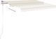 vidaXL Automatycznie zwijana markiza z słupkami, 3x2,5 m, kremowa 5