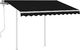 vidaXL Ręcznie zwijana markiza z słupkami, 3x2,5 m, antracytowa 2