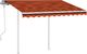 vidaXL Ręcznie zwijana markiza z słupkami, 3x2,5 m, pomarańcz-brąz 2