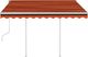 vidaXL Ręcznie zwijana markiza z słupkami, 3x2,5 m, pomarańcz-brąz 3