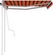 vidaXL Ręcznie zwijana markiza z słupkami, 3x2,5 m, pomarańcz-brąz 4