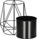 Springos Stojący kwietnik 26,5 cm stojak z doniczką na kwiaty nowoczesny loft czarny mat UNIWERSALNY 3