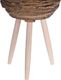 Home Styling Collection Doniczka Orion Osłonka Kwietnik Pleciony na Stojaku Drewnianych Nogach 21x33 cm 3