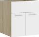 vidaXL 42 cm biel + dąb sonoma (3070816) 2