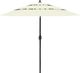 vidaXL 3-poziomowy parasol na aluminiowym słupku, piaskowy, 2,5 m 1