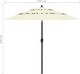 vidaXL 3-poziomowy parasol na aluminiowym słupku, piaskowy, 2,5 m 8