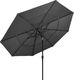 vidaXL 3-poziomowy parasol na aluminiowym słupku, antracytowy, 3,5 m 3