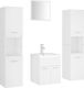 vidaXL Zestaw mebli łazienkowych, biały, płyta wiórowa 2