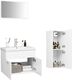 vidaXL Zestaw mebli łazienkowych, biały, płyta wiórowa 3