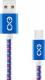 Kabel USB eXc DIAMOND USB A - USB TYPU C 5-pin, 1,5m, niebieski-multi 1